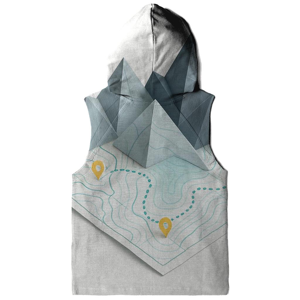 Mountain Fold Origami Map custom hoodies