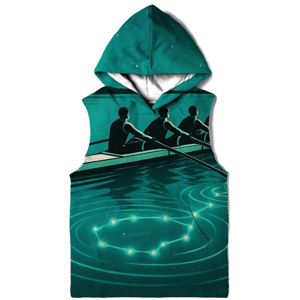 Turquoise Rowing Constellation Stroke premium hoodies