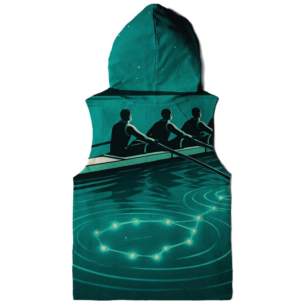 Turquoise Rowing Constellation Stroke premium hoodies