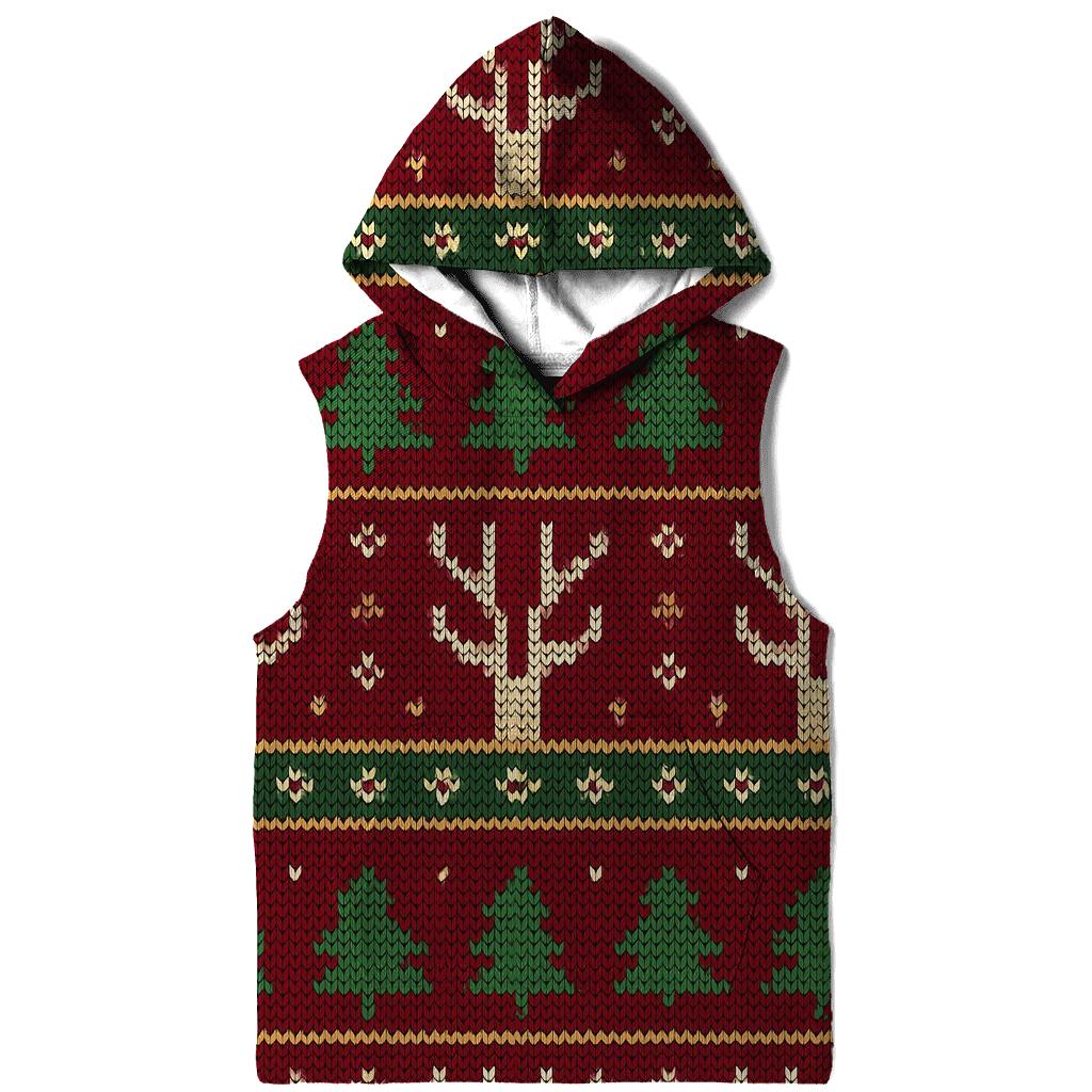 Reindeer Antler Fair Isle Ladder Design pullover hoodies