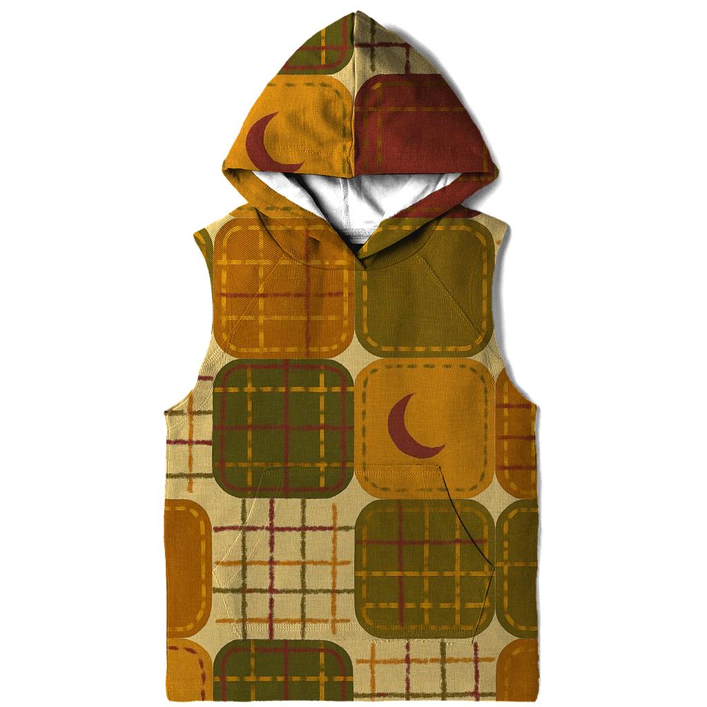 Harvest Moon Patchwork Plaid embroidered hoodies