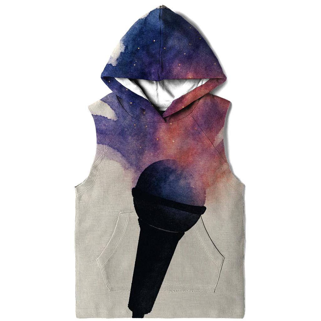 Microphone Nebula Bloom printed hoodies