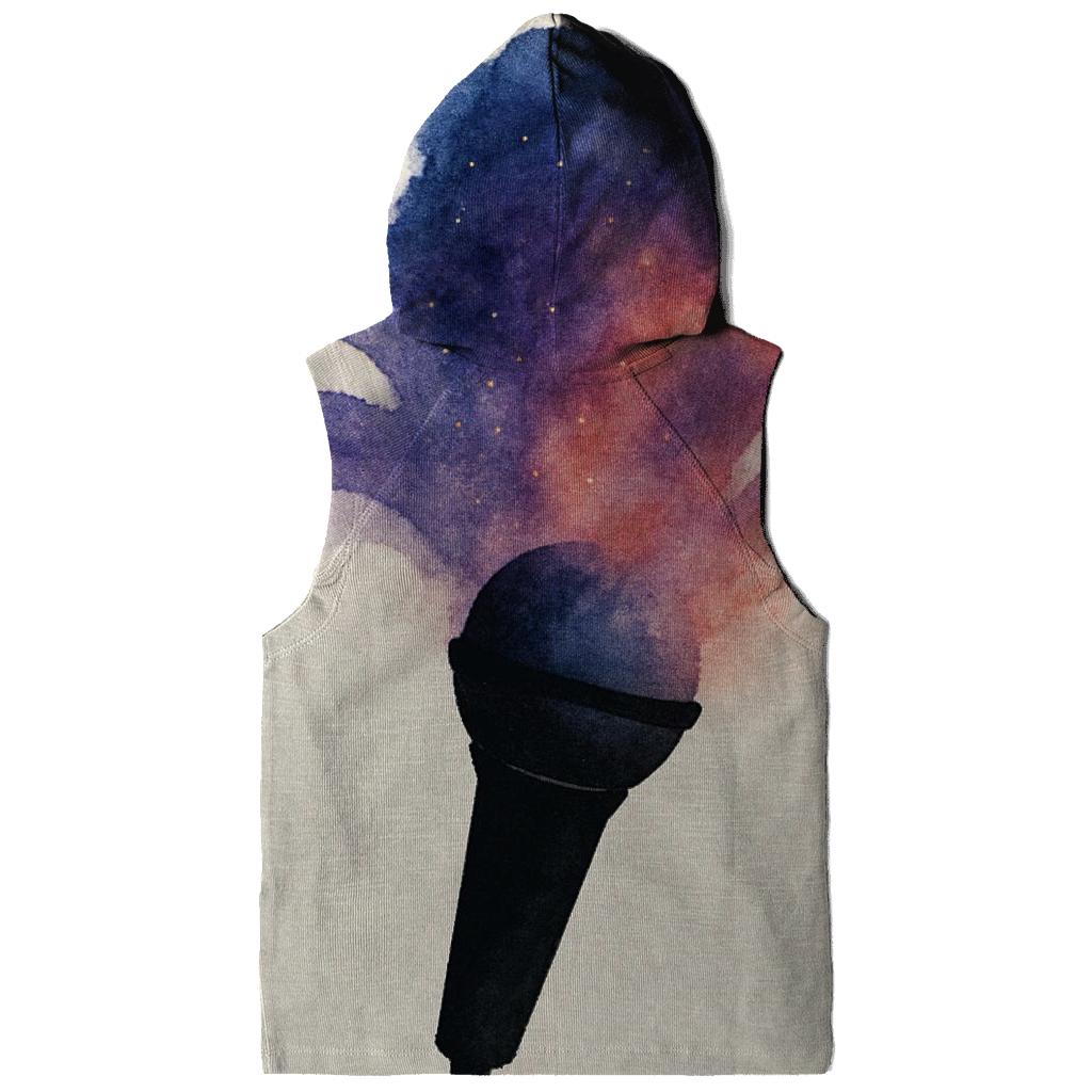 Microphone Nebula Bloom printed hoodies