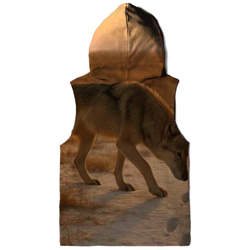 Steppe Wolf Following Saiga Tracks At Dawn hoodie designs