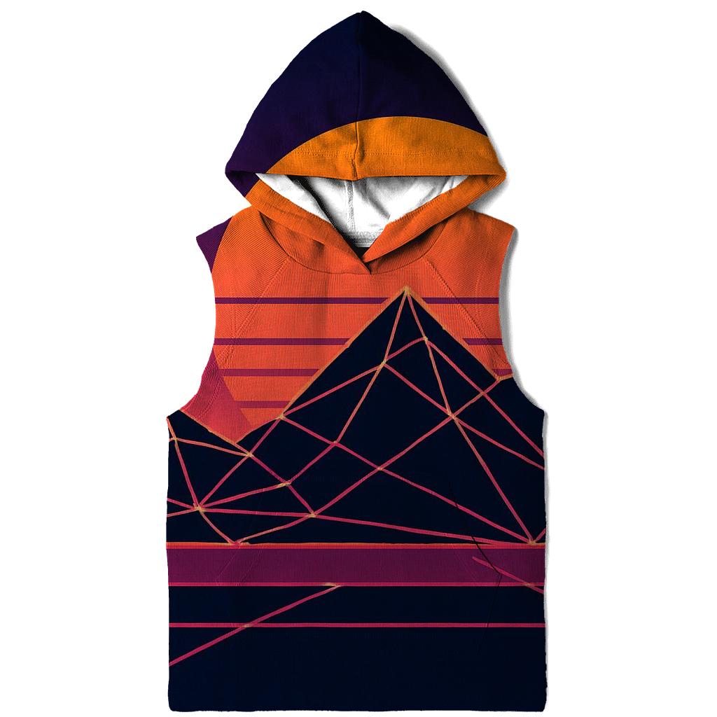 Sunrise Over Wireframe Mountains custom hoodies