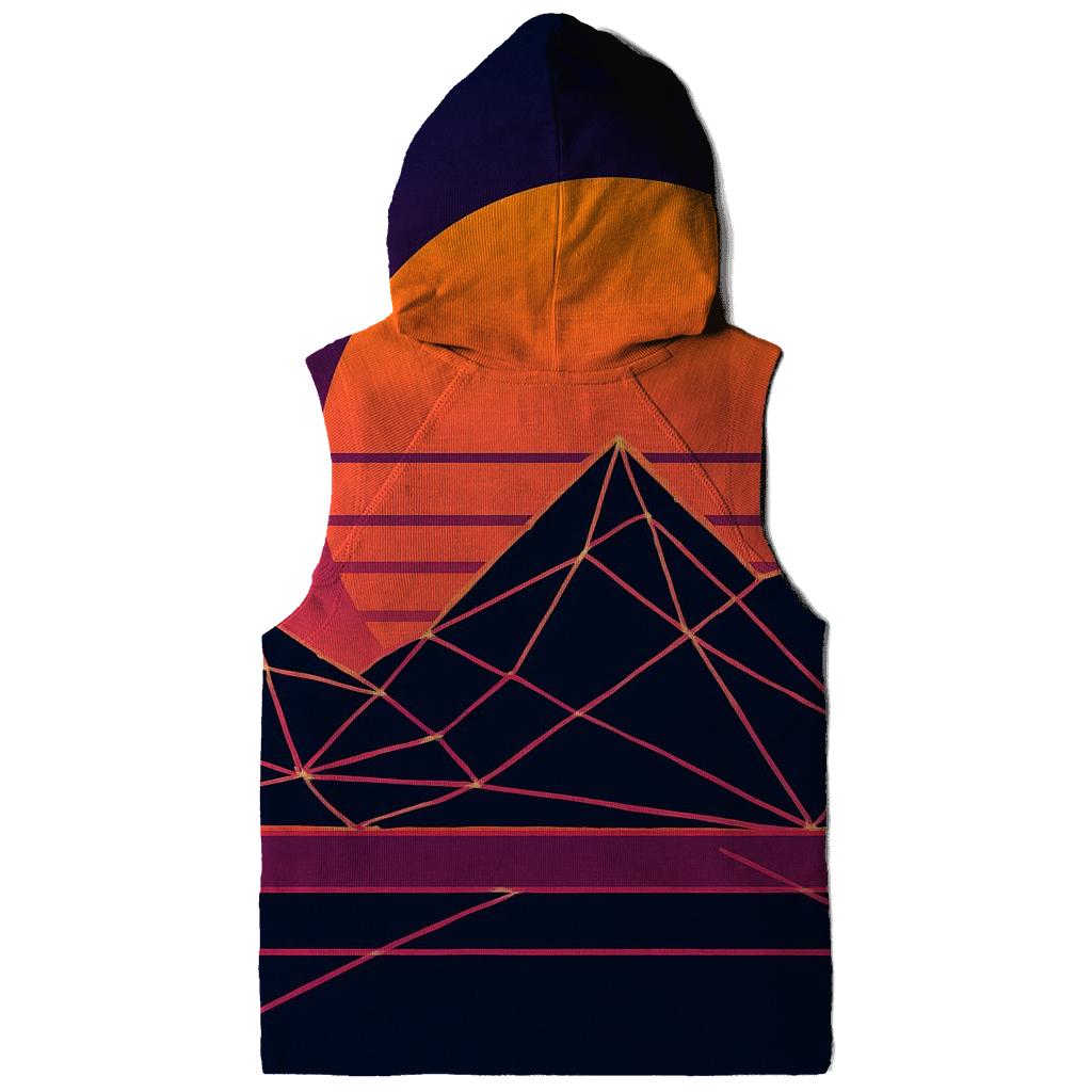 Sunrise Over Wireframe Mountains custom hoodies