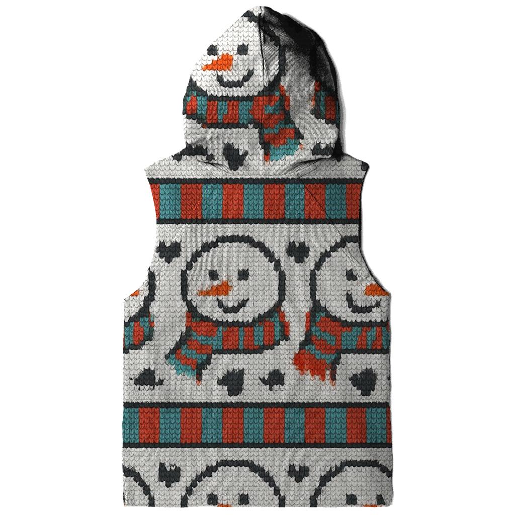 Snowman Scarf Polka Stripe Design printed hoodies