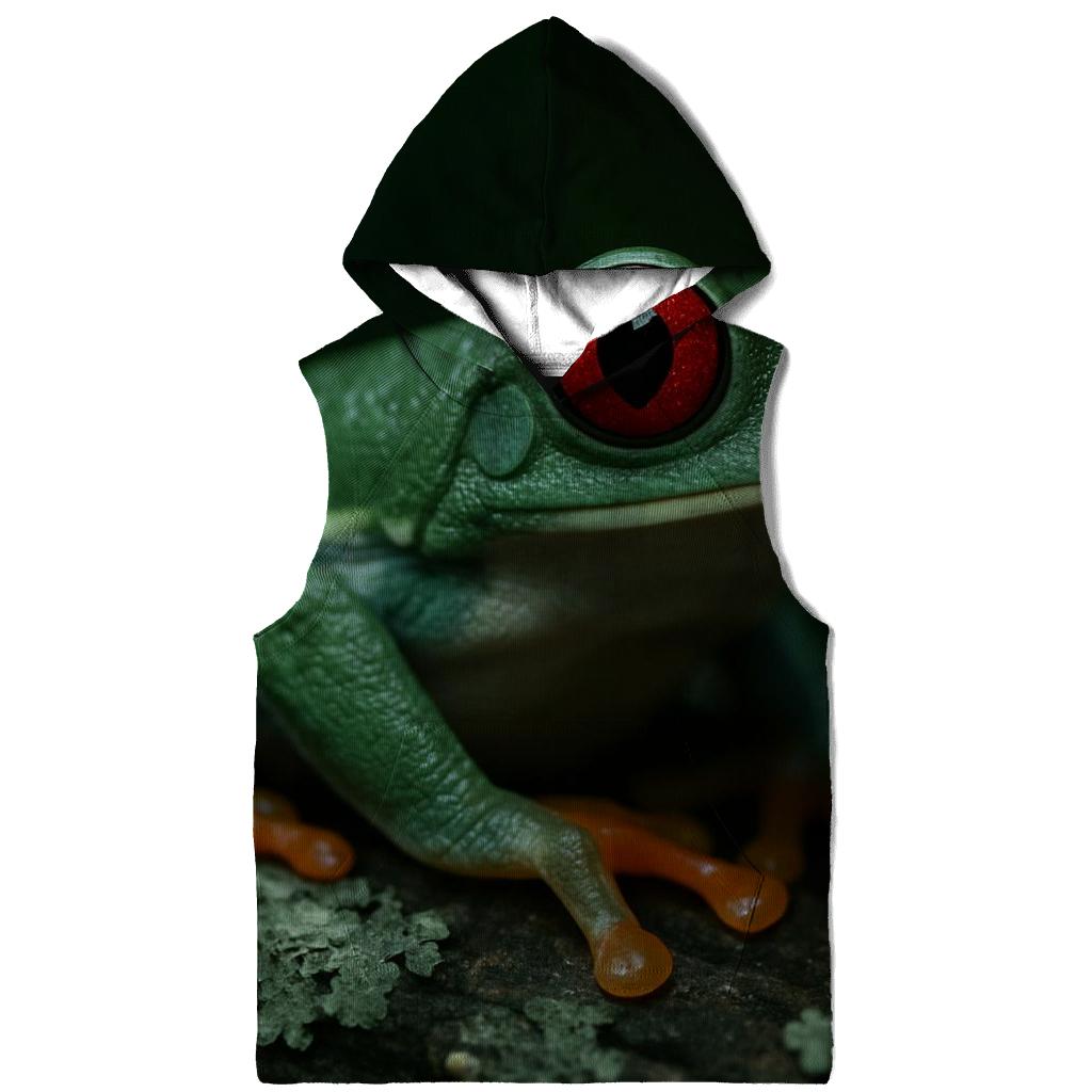 Lichen Bark Stillness Red Eyed Tree Frog premium hoodies
