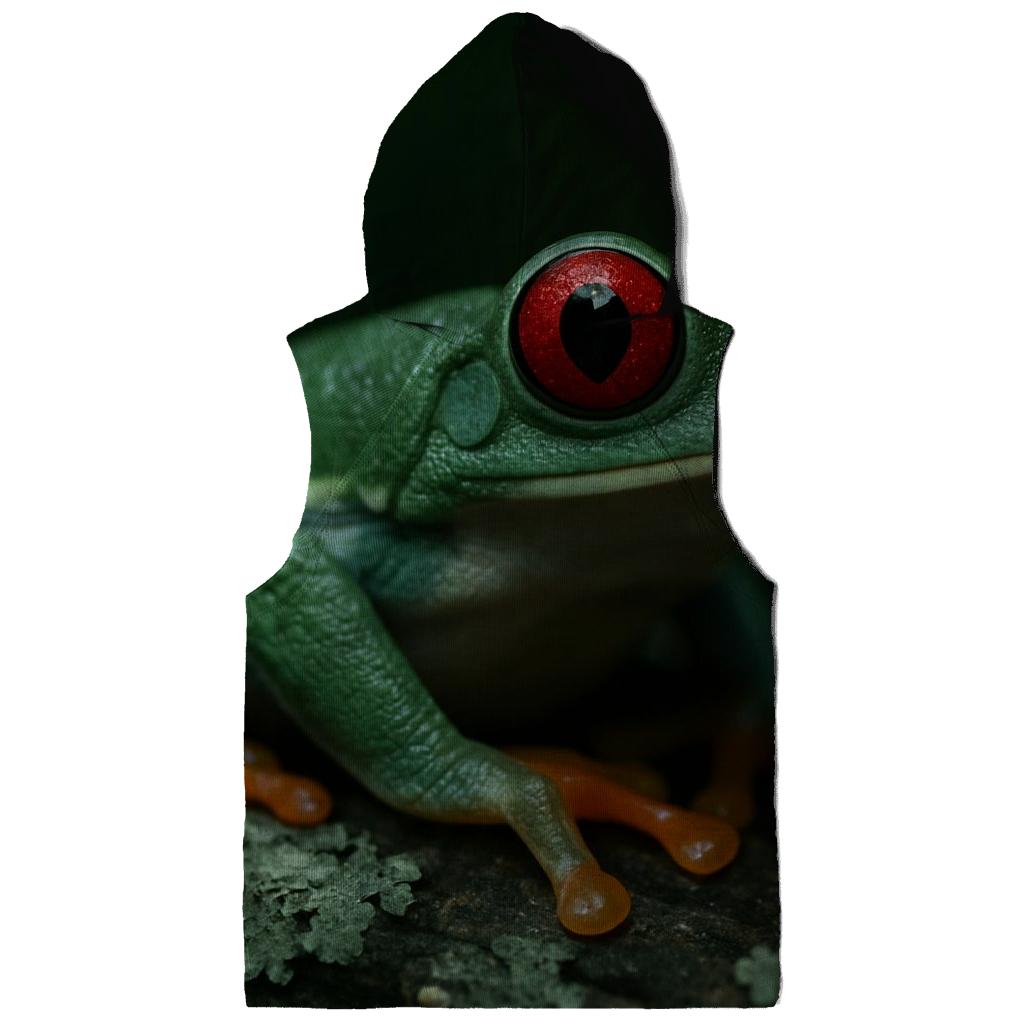 Lichen Bark Stillness Red Eyed Tree Frog premium hoodies