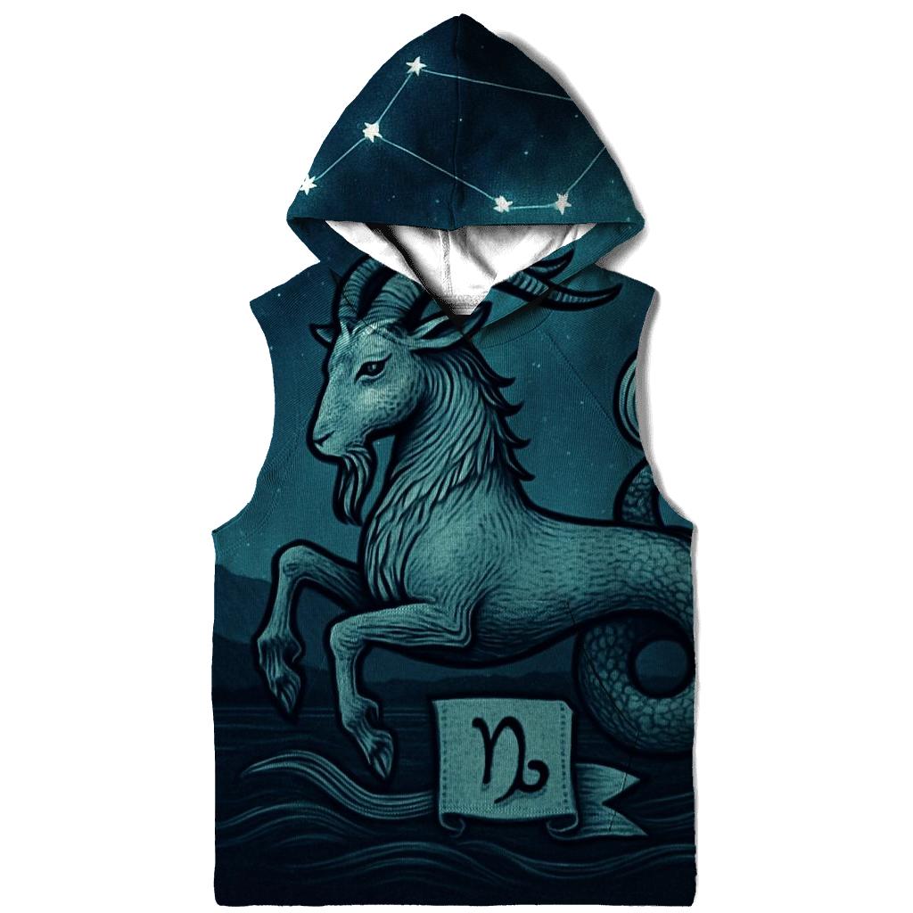 Capricorn Sea Goat Mountain Nebula Crest lightweight hoodies
