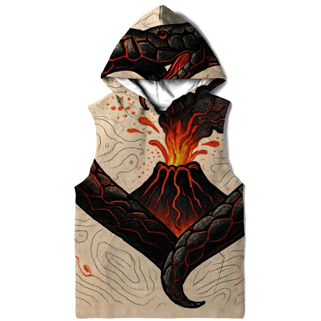 Volcanic Heart Ouroboros custom hoodies