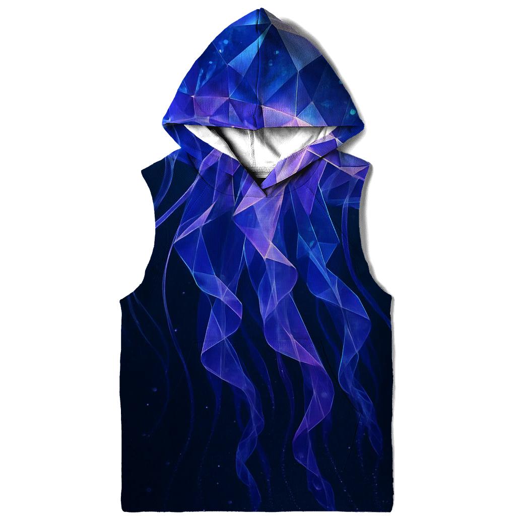 Crystal Jellyfish Deep Sea Bloom embroidered hoodies