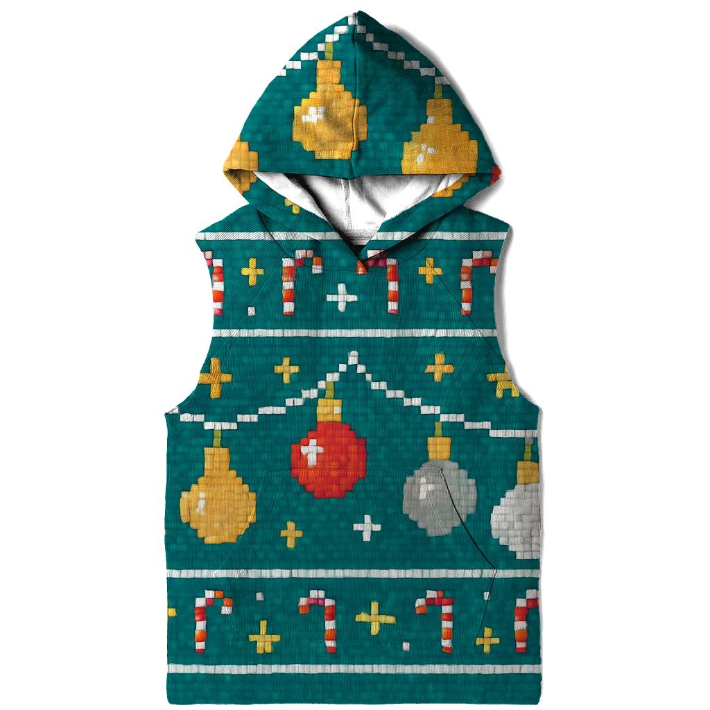 Ornament Garland Checker Rows Design embroidered hoodies