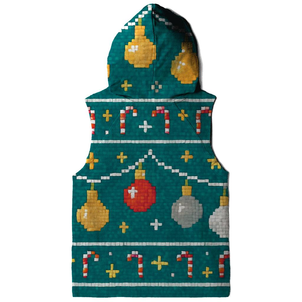 Ornament Garland Checker Rows Design embroidered hoodies