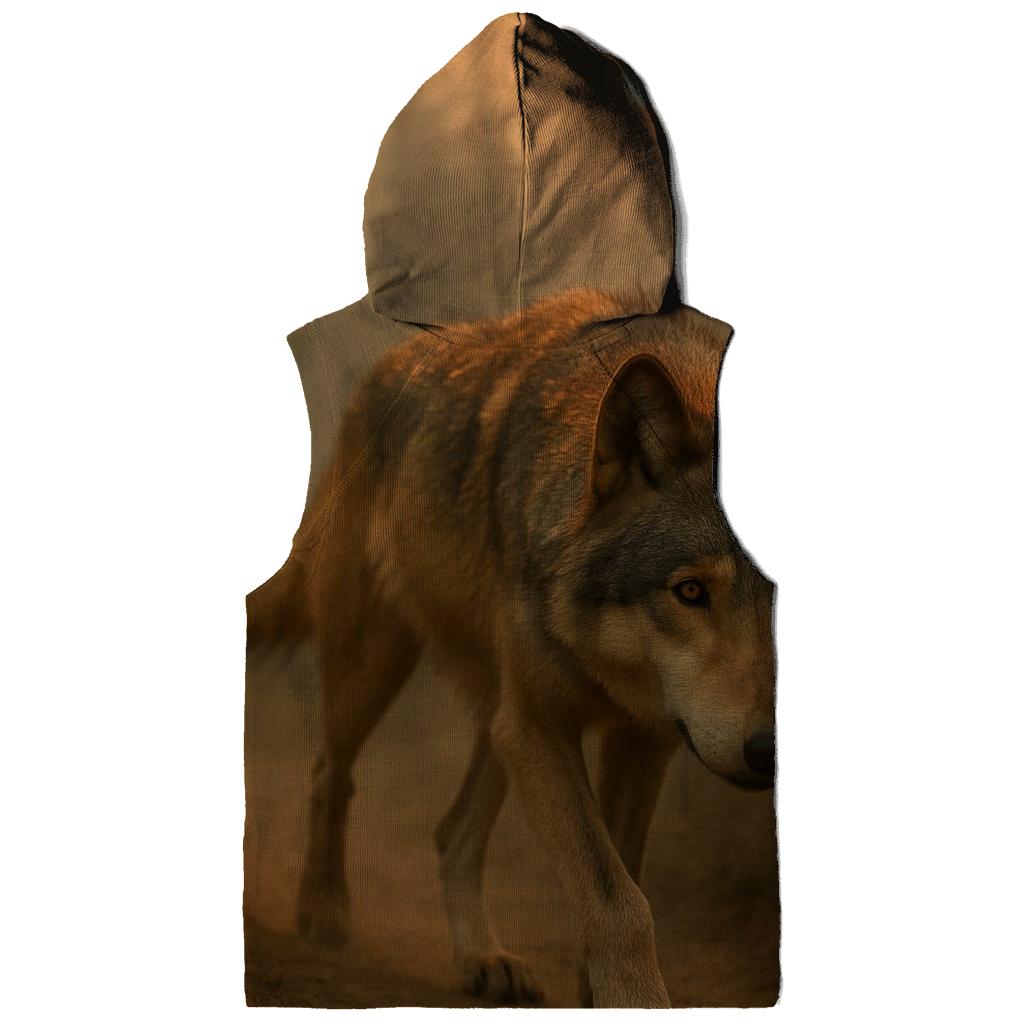 Wildfire Smoke Drift Over A Wolf Trail graphic hoodies