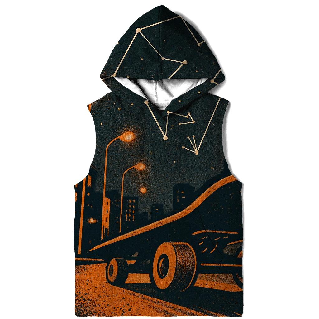 Orange Skateboard City Star Map hoodie styles
