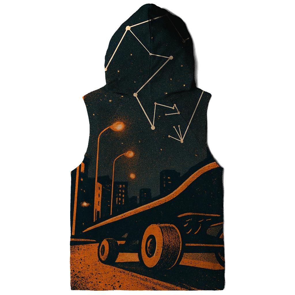 Orange Skateboard City Star Map hoodie styles