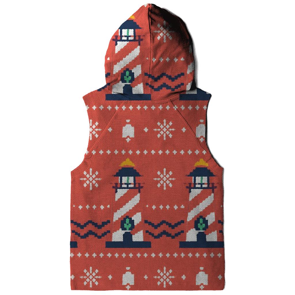 Candy Cane Lighthouse Stripe Design printed hoodies