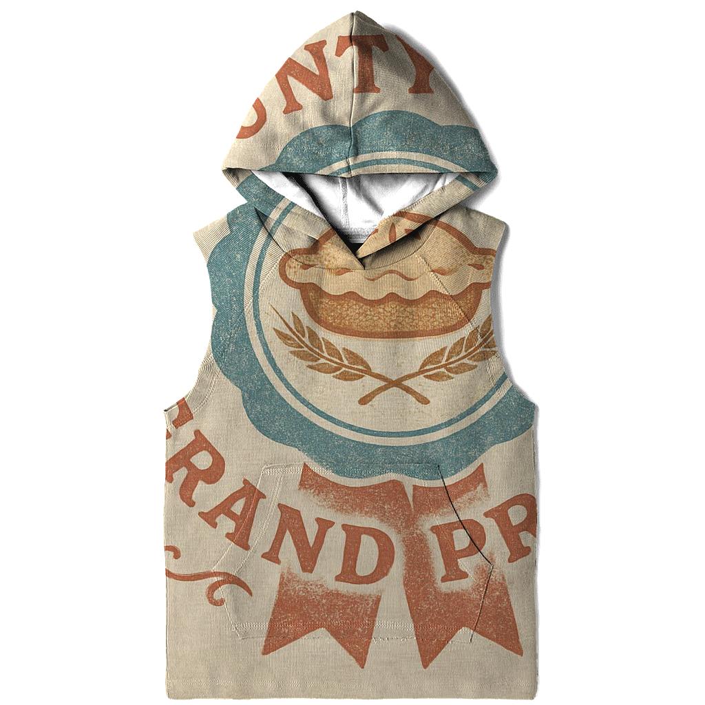 Retro Country Fair Prize Ribbon Emblem lightweight hoodies