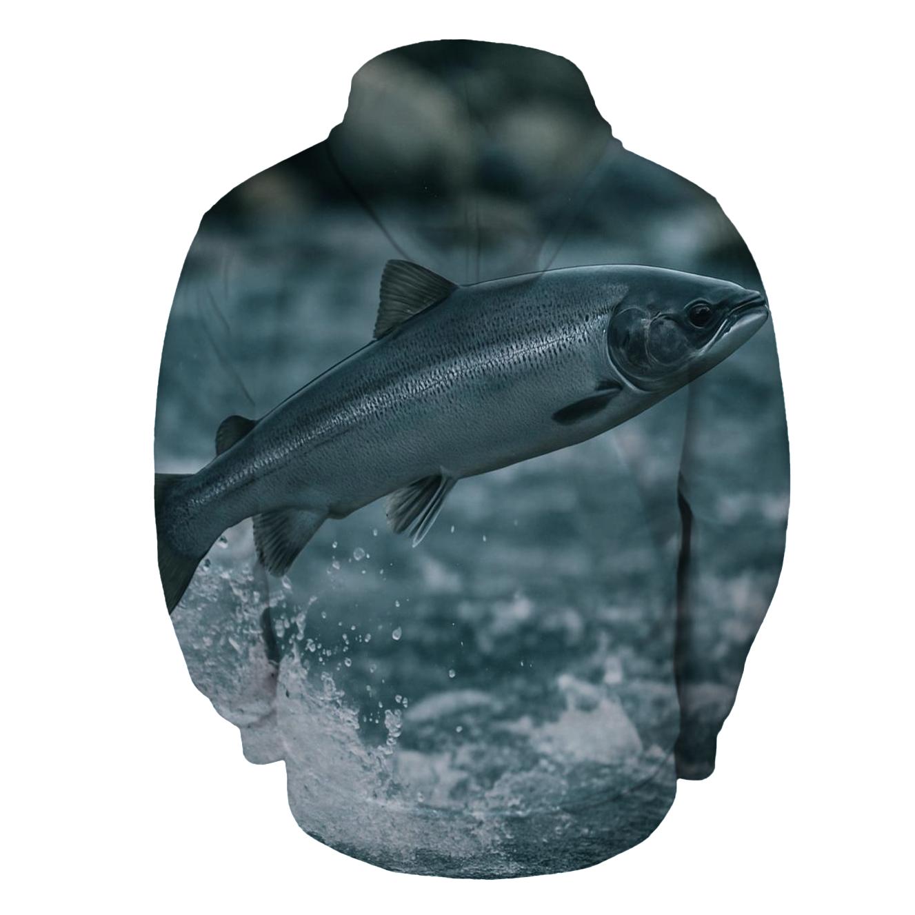 Riverglass Leap Atlantic Salmon heavyweight hoodies