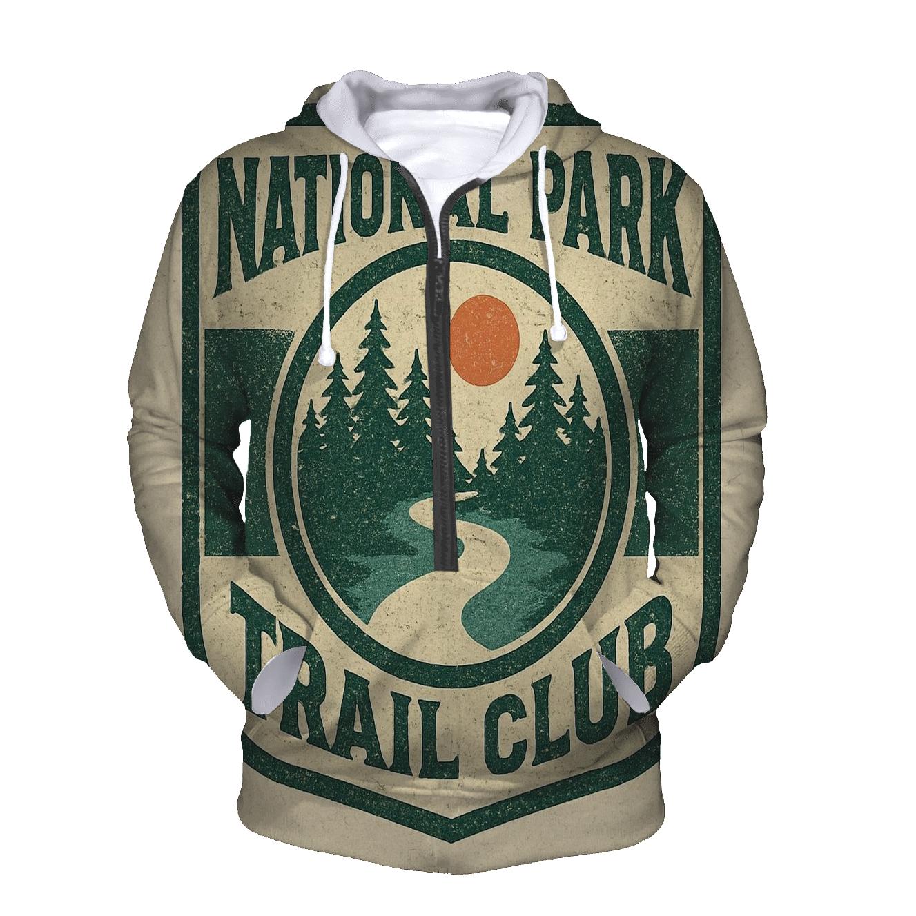 Worn 1970s National Park Trail Badge premium hoodies