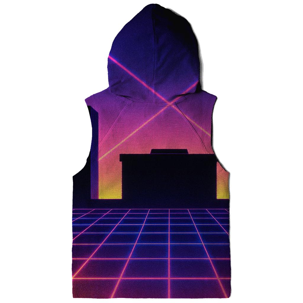 Neon Stage Silhouette Grid graphic hoodies