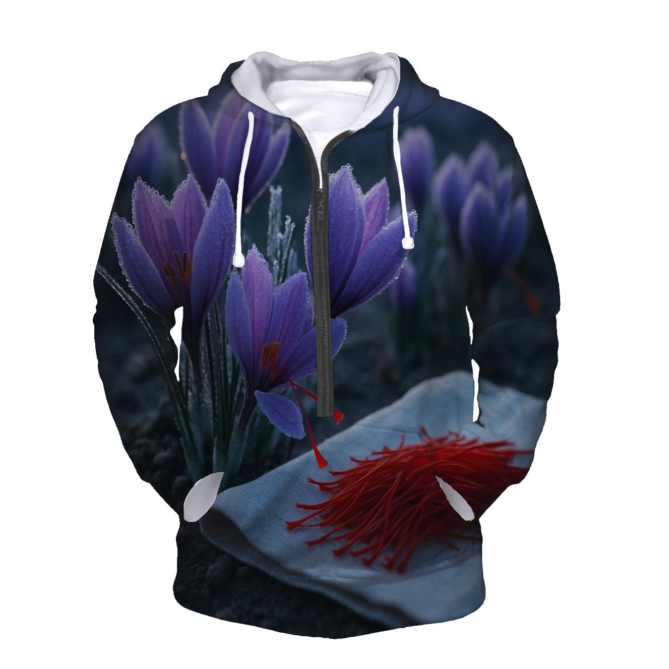 Saffron Crocus Harvest In Early Frost hoodies fashion