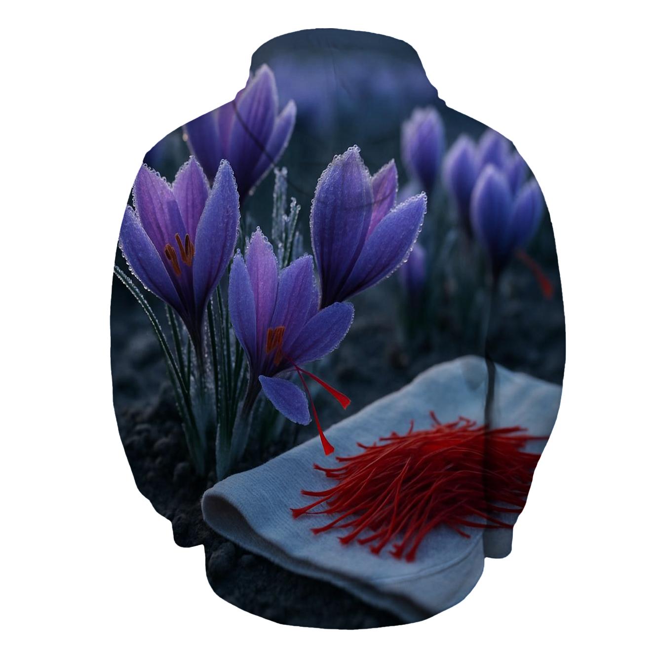 Saffron Crocus Harvest In Early Frost hoodies fashion