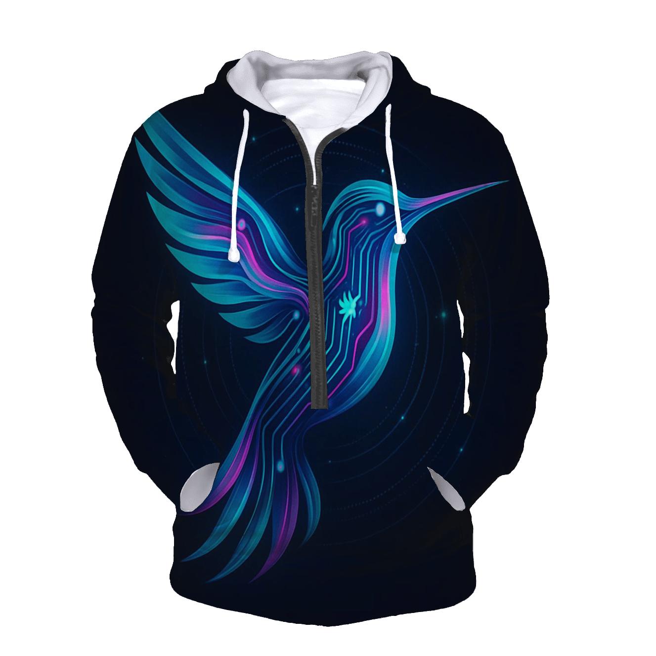 Aurora Circuit Hummingbird pullover hoodies