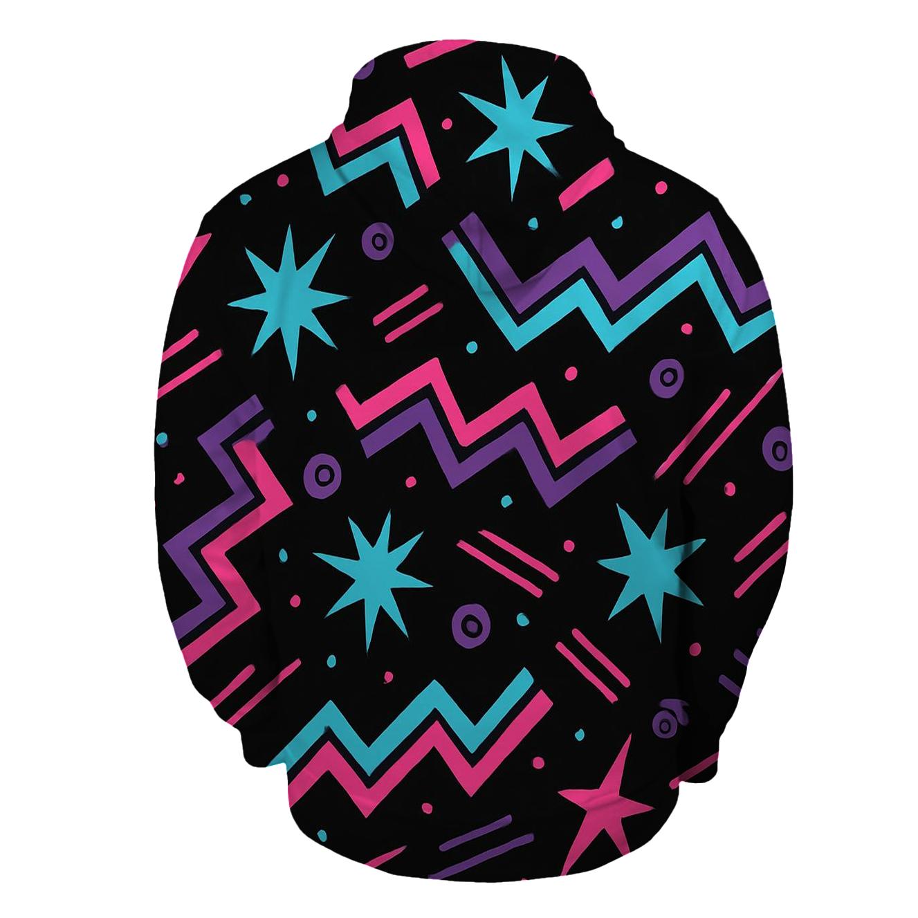 Neon Roller Rink Floor Pattern pullover hoodies