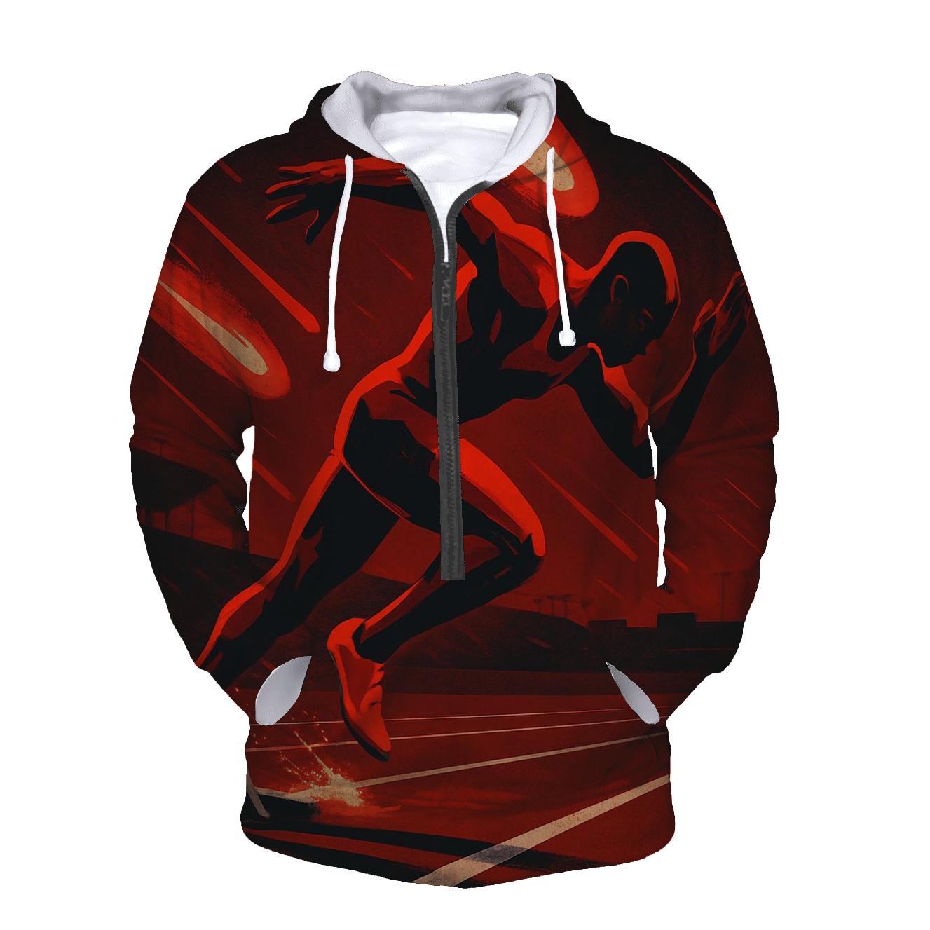 Crimson Sprint Meteor Lane printed hoodies