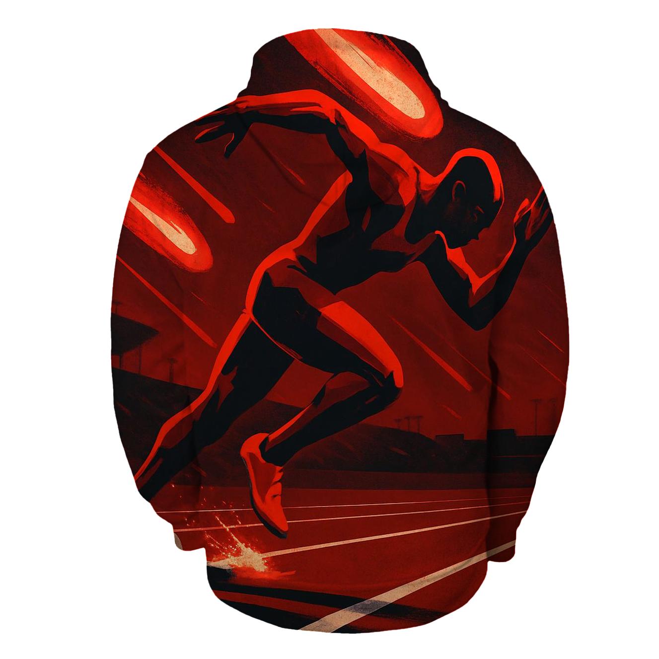 Crimson Sprint Meteor Lane printed hoodies