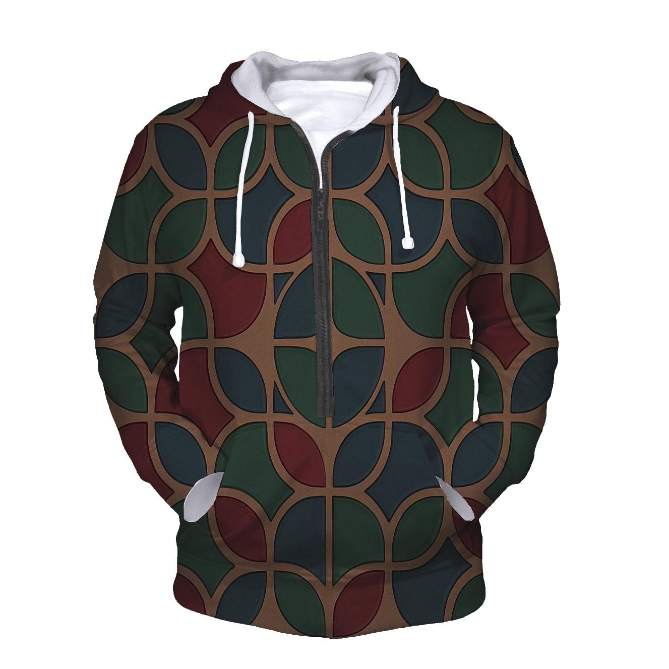 Bean Mosaic Tile hoodies fashion