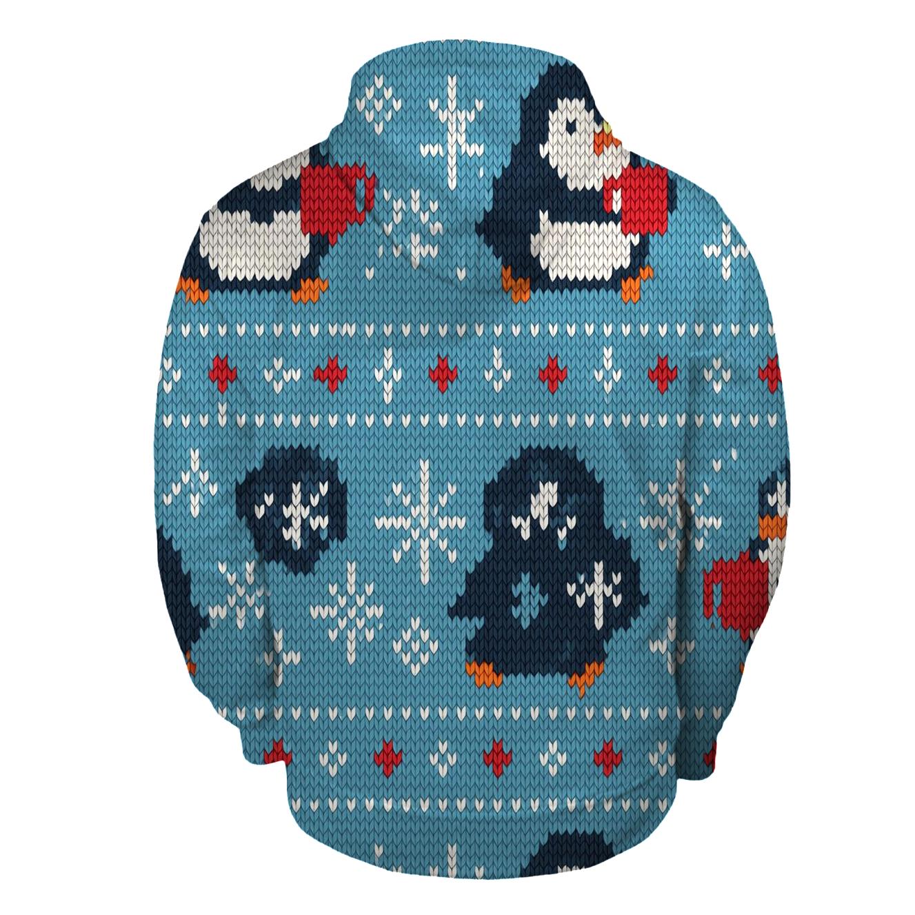 Frosty Penguin Cocoa March Design graphic hoodies