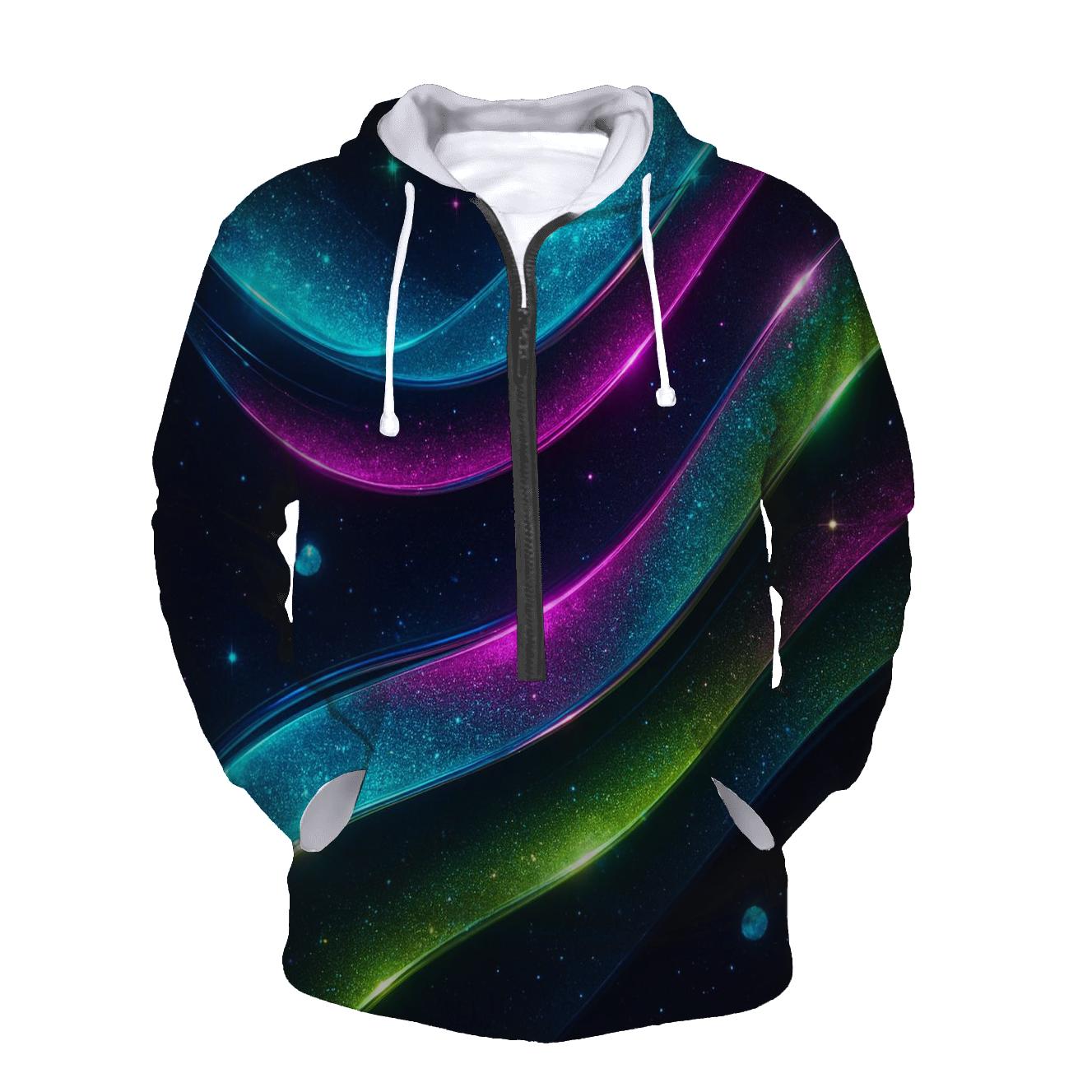 Chrome Aurora Ribbons designer hoodies