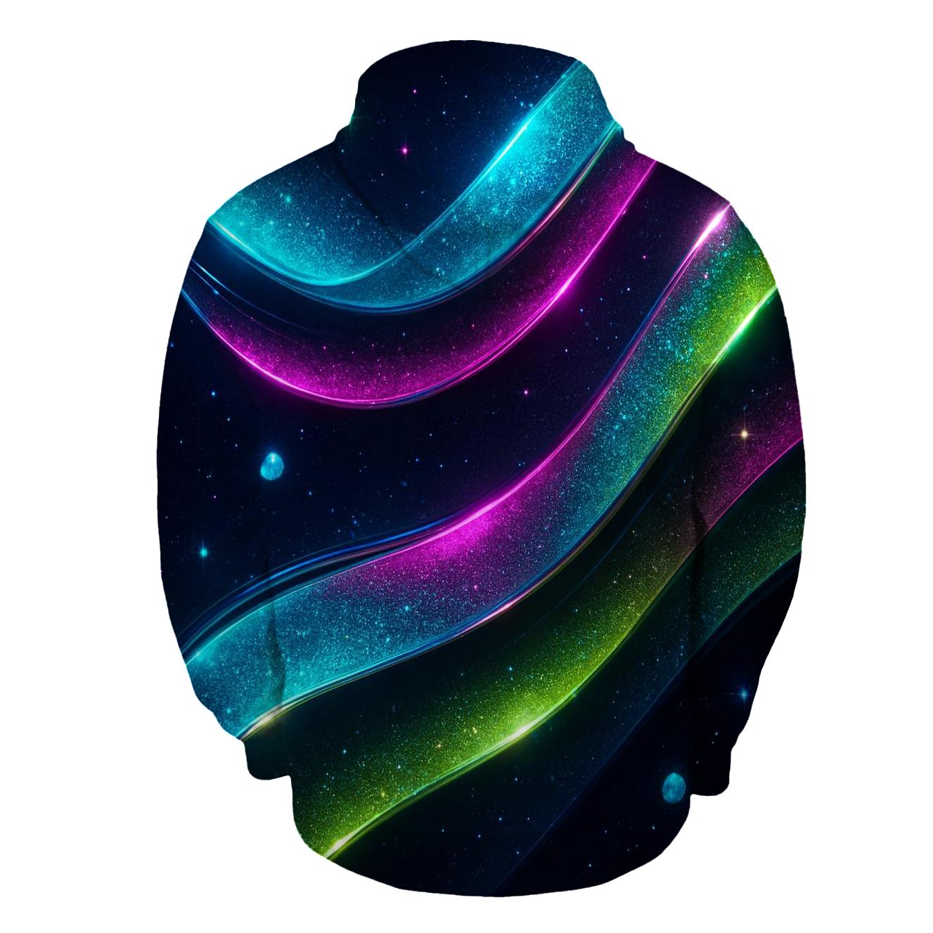 Chrome Aurora Ribbons designer hoodies