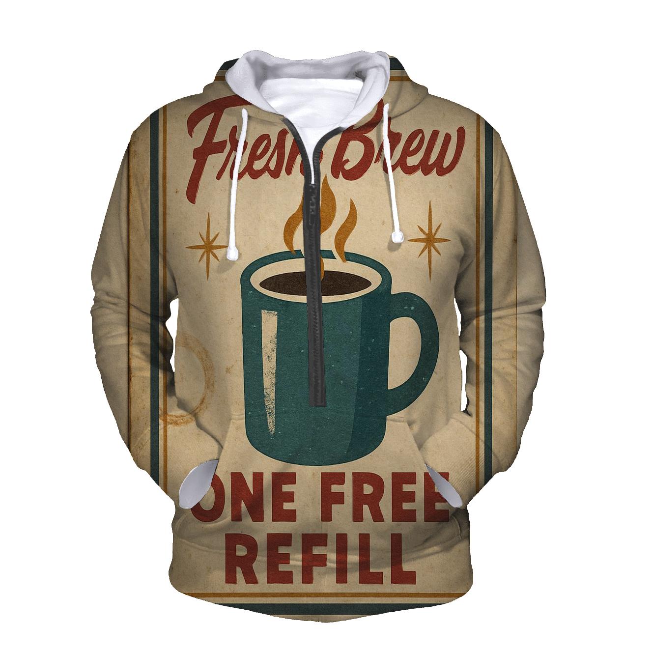 Faded 1950s Diner Coffee Coupon Poster lightweight hoodies