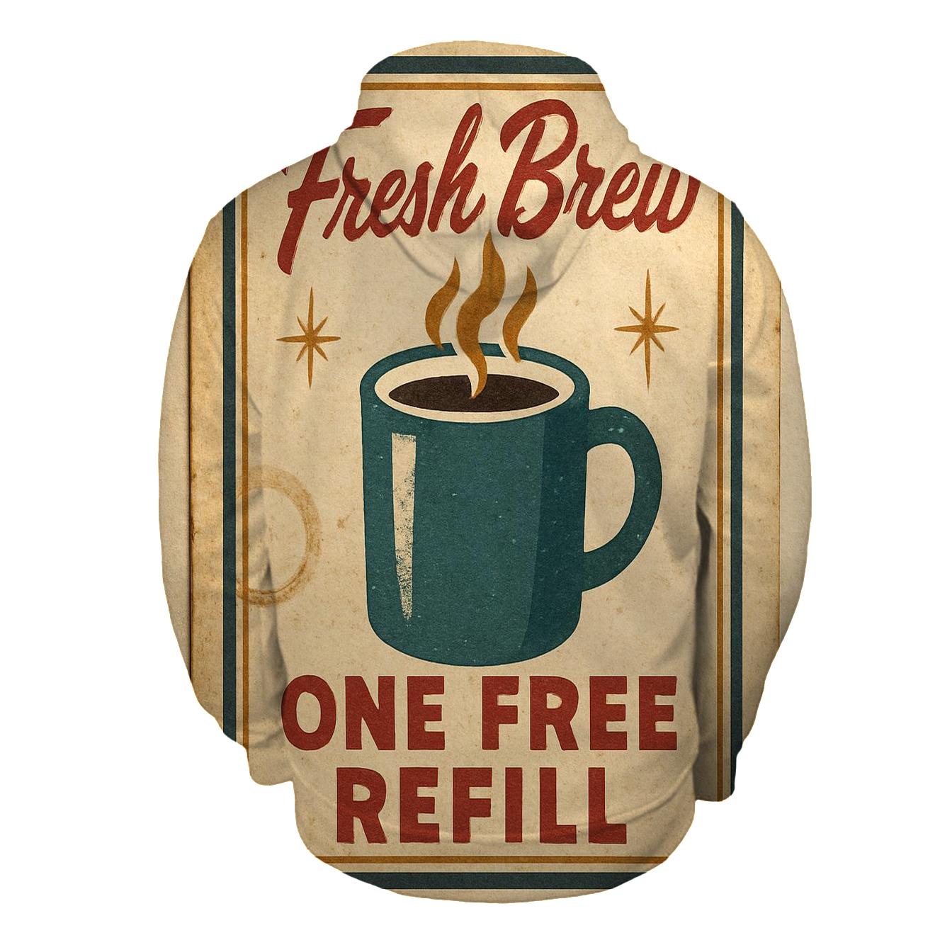 Faded 1950s Diner Coffee Coupon Poster lightweight hoodies