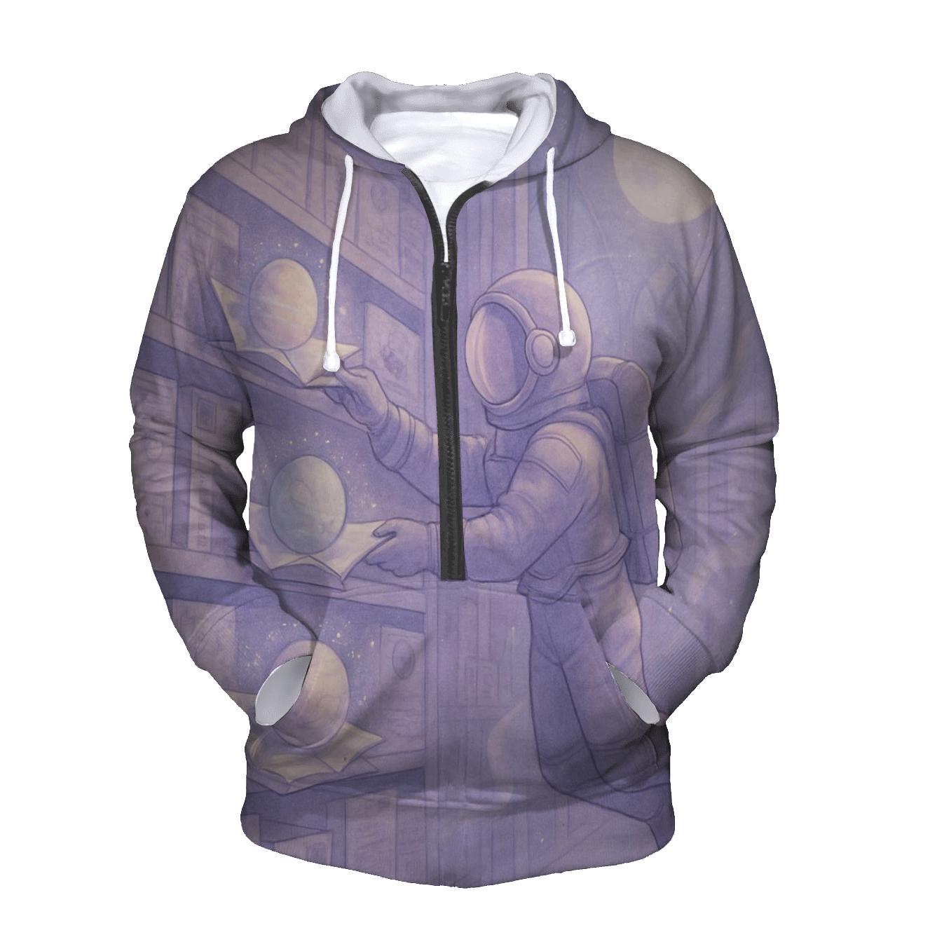 Moonlit Library Of Paper Planets hoodie styles