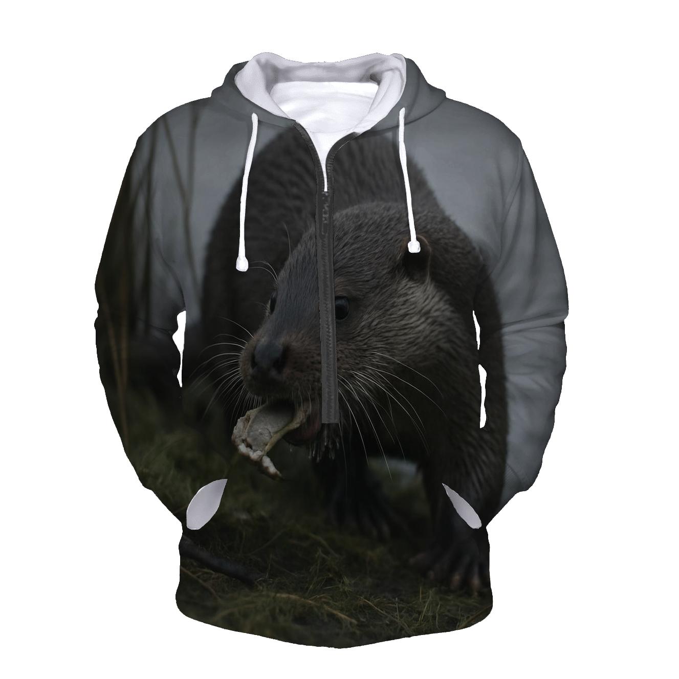 Frost Reed Forager Eurasian Otter graphic hoodies