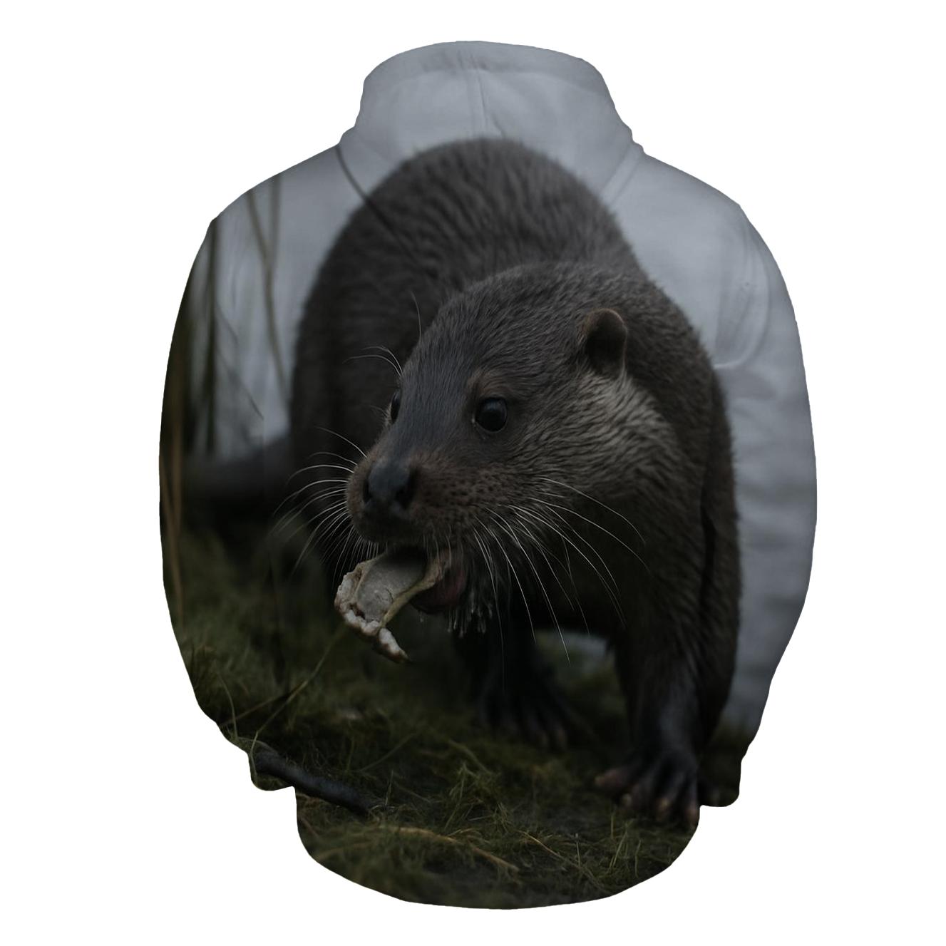 Frost Reed Forager Eurasian Otter graphic hoodies