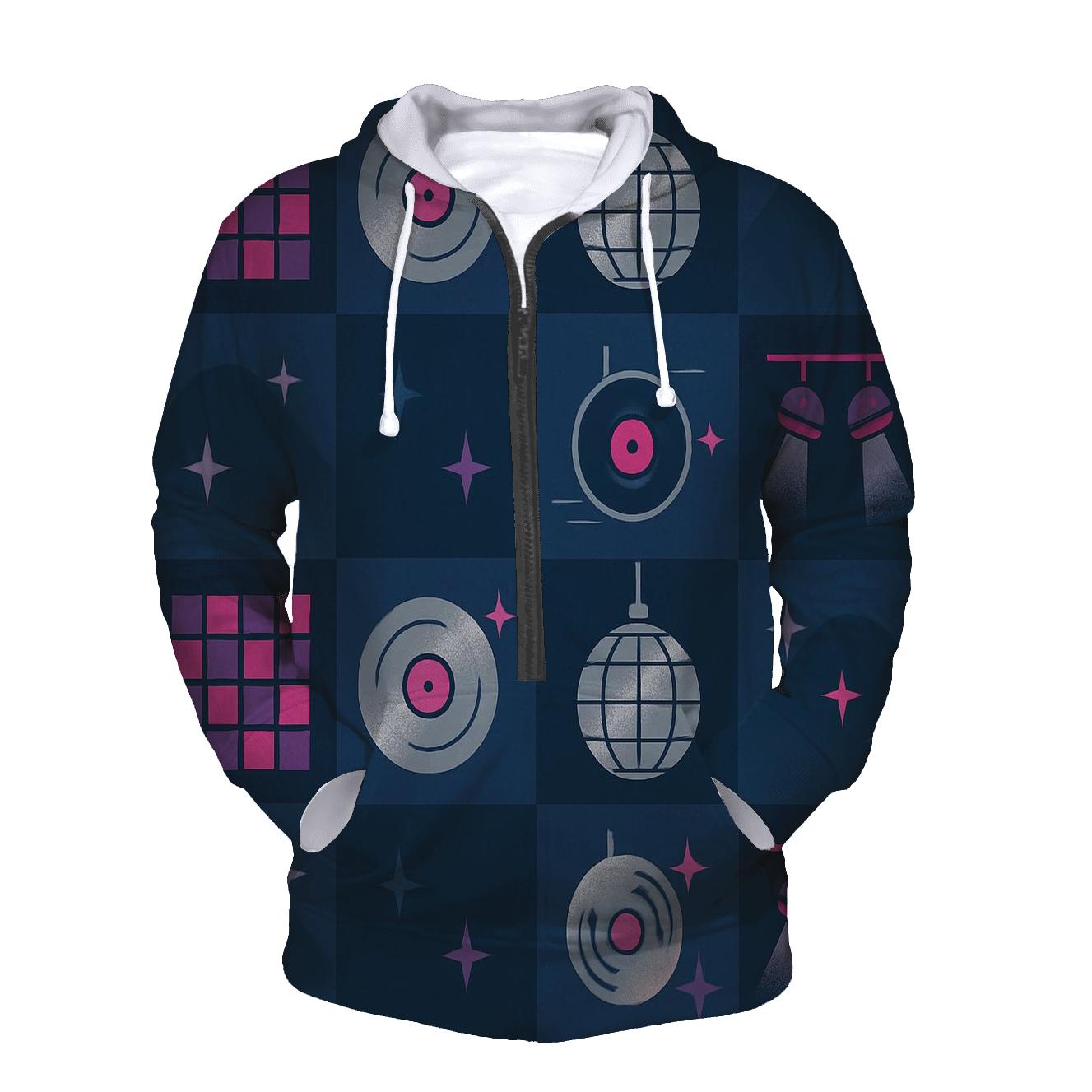 Disco Hour Star Grid pullover hoodies