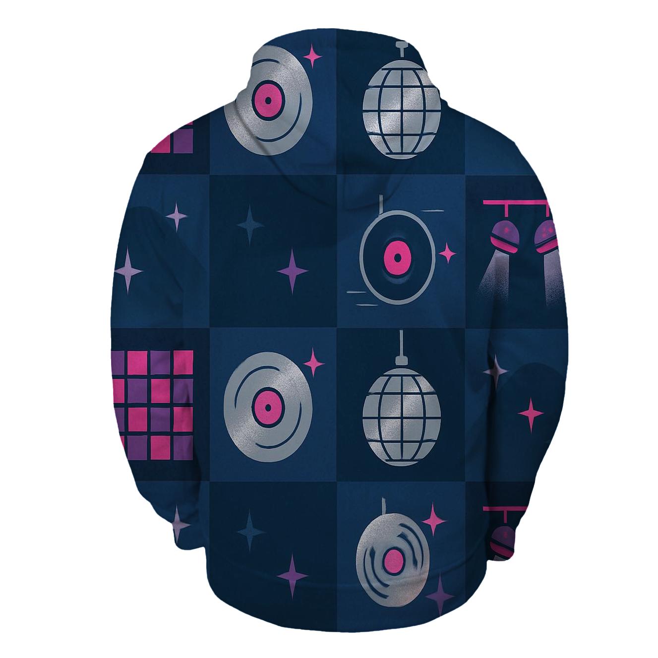 Disco Hour Star Grid pullover hoodies