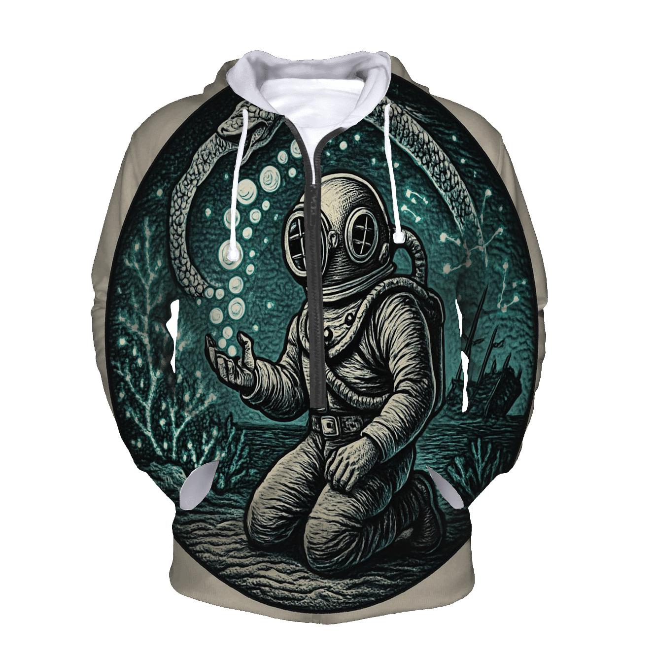 Deep Sea Astronaut Ouroboros custom hoodies