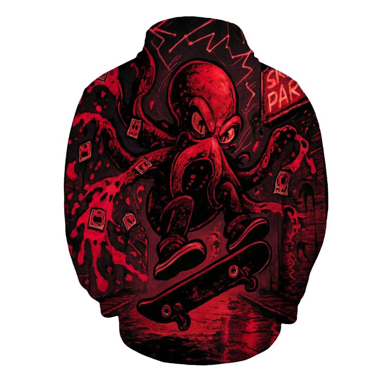 Graffiti Kraken Skate Riot zip-up hoodies