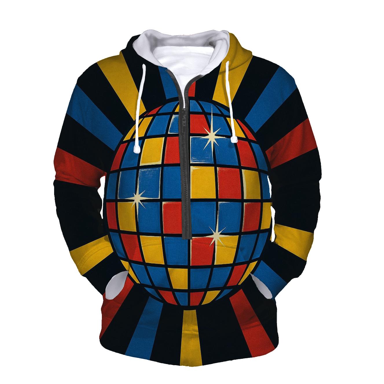 Disco Ball Prism Burst premium hoodies
