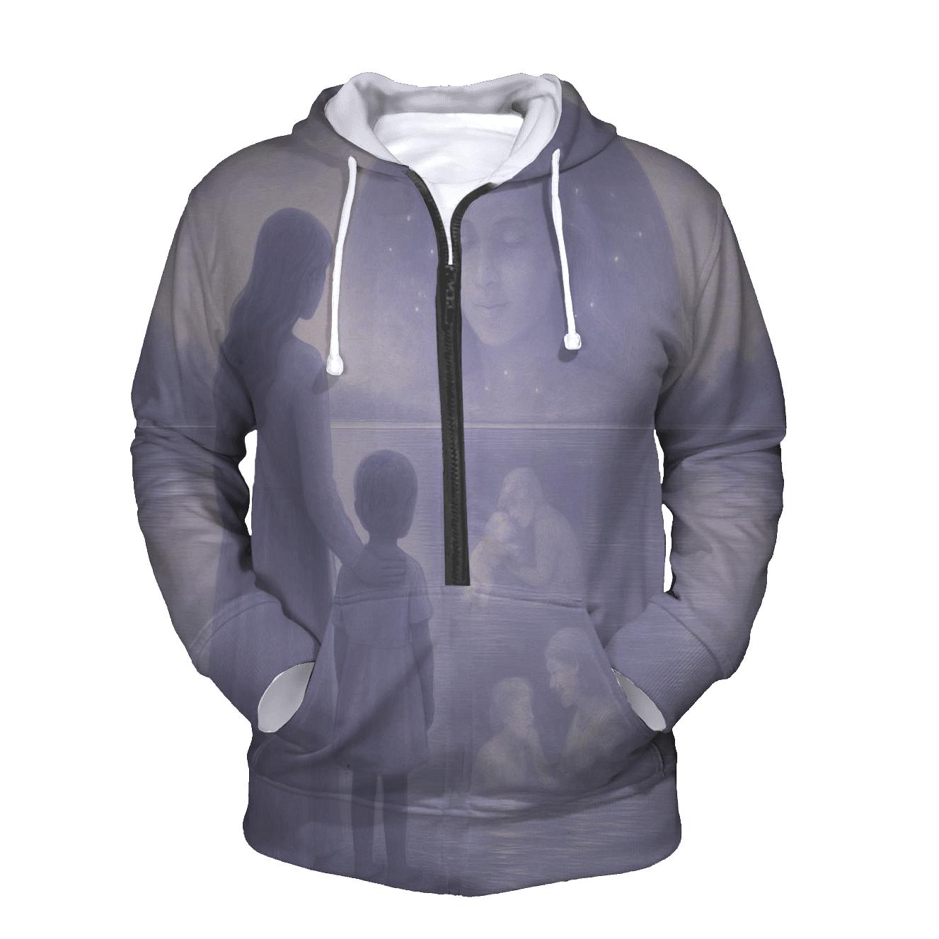 The Gentle Mirror Seeing Yourself Through Her Faith graphic hoodies