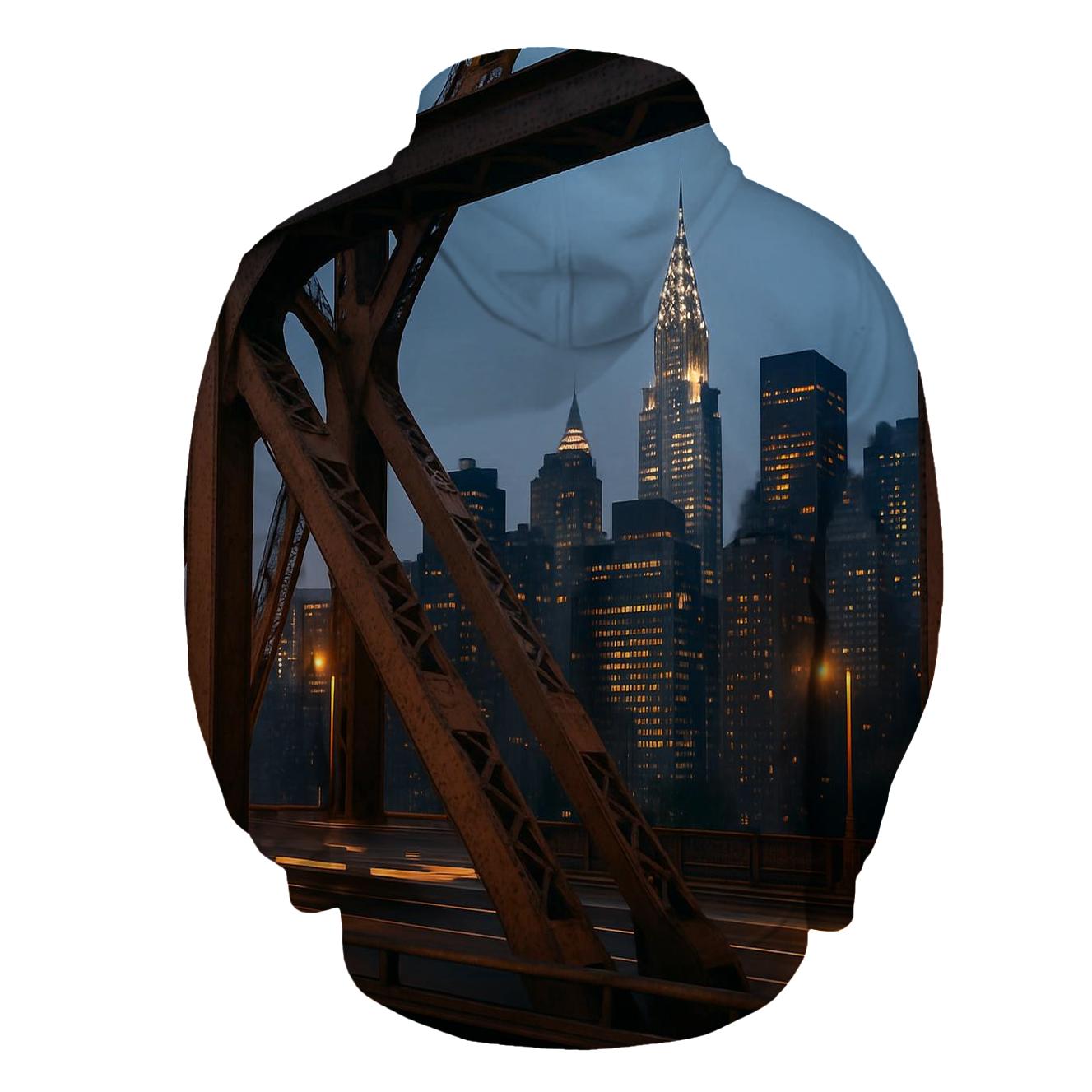 Queensboro Bridge Framing Midtown At Blue Hour custom hoodies