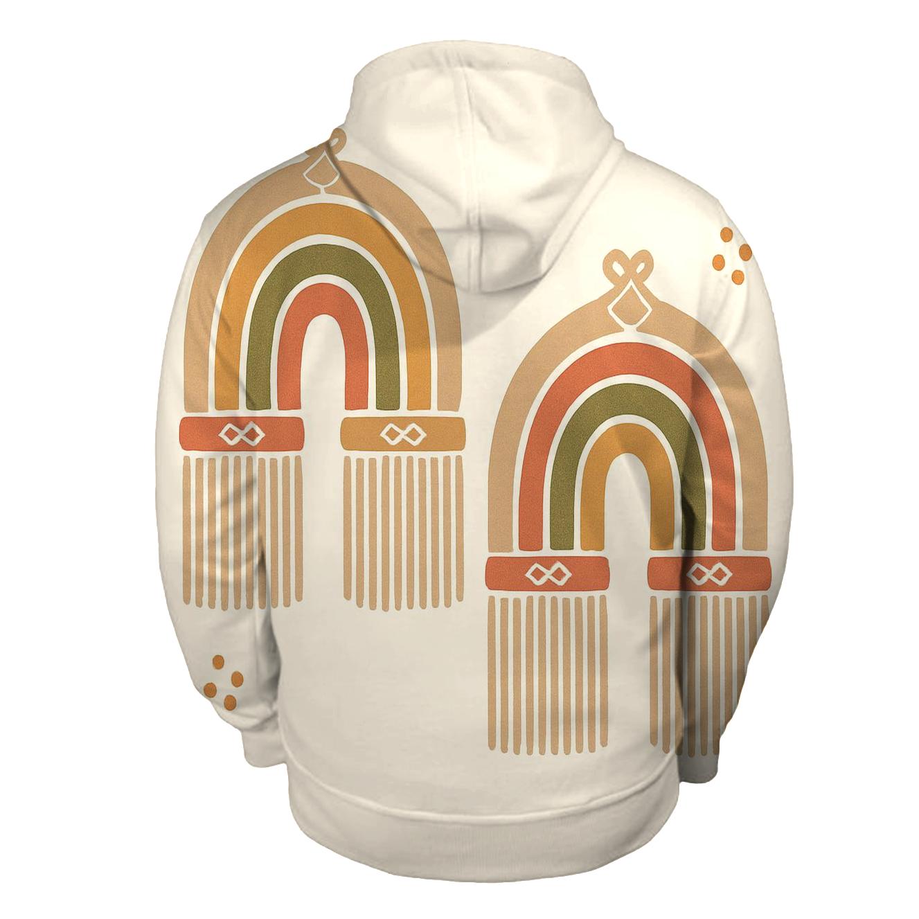 Macrame Rainbow Arches embroidered hoodies