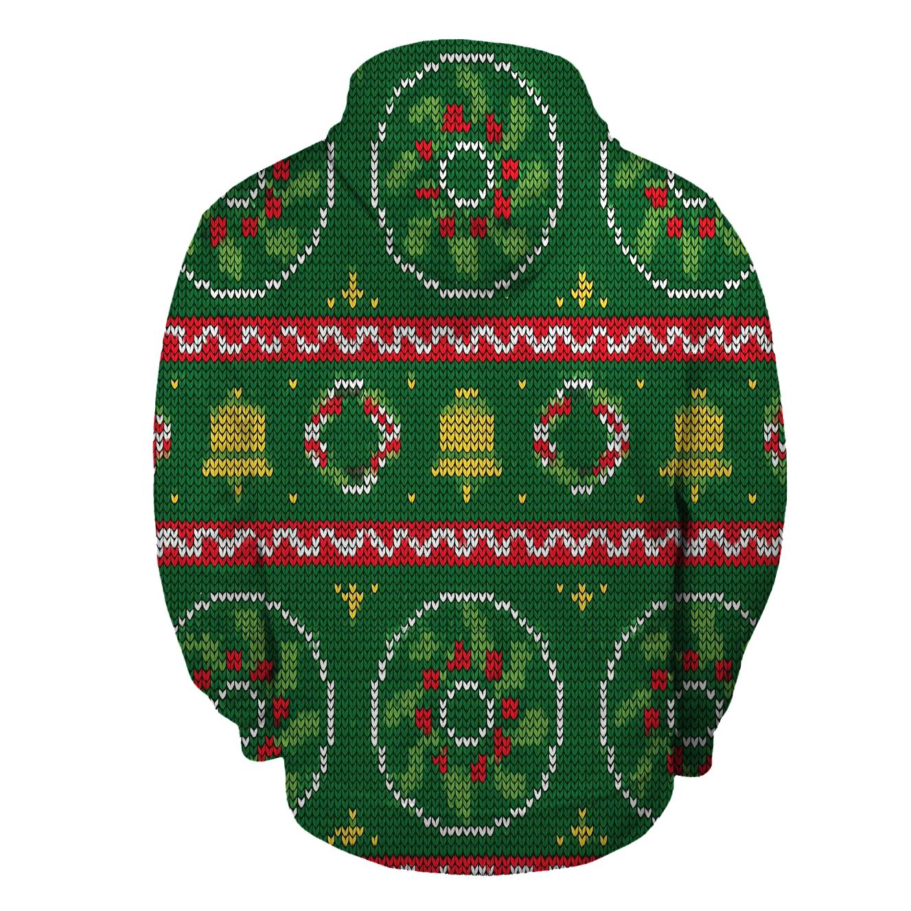 Holly Wreath Pinwheel Bands Design designer hoodies